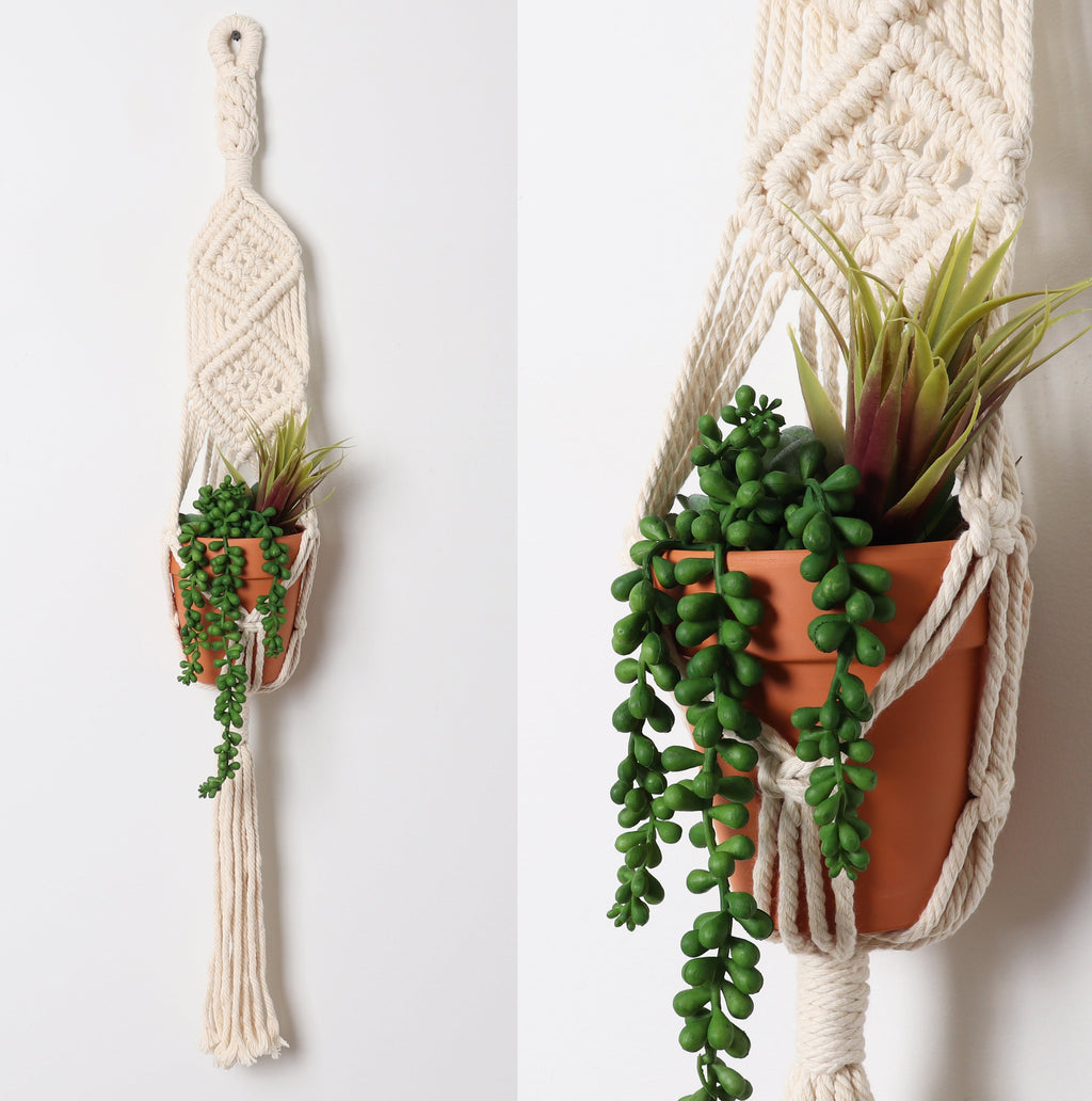 neon macrame plant hanger Macrame Plant Hanger