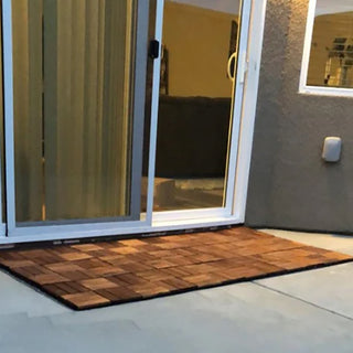 Oiled Acacia Checkered Deck Tiles