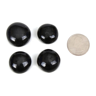 Black Reflective Tempered Fire Glass Beads