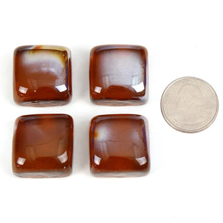 Amber Reflective Fire Glass Cubes