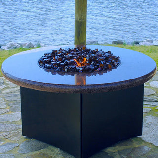Amber Reflective Fire Glass Cubes