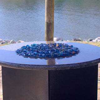Light Blue Reflective Fire Glass Cubes