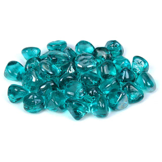 Aqua Reflective Fire Glass Diamonds