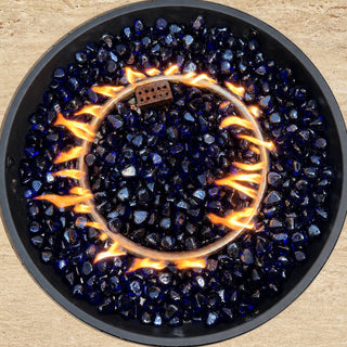 Dark Blue Reflective Fire Glass Diamonds