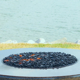 Black Non-Reflective Tempered Fire Glass