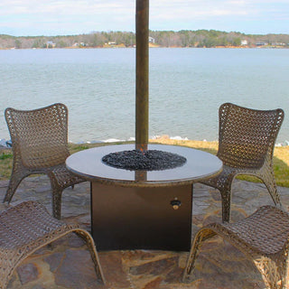 Black Non-Reflective Tempered Fire Glass