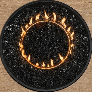 Black Non-Reflective Tempered Fire Glass