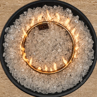 Crystal Non-Reflective Tempered Fire Glass