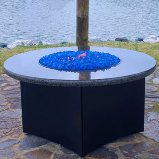 Light Blue Non-Reflective Tempered Fire Glass