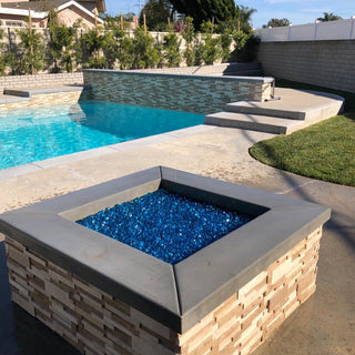 Sapphire Blue Reflective Fire Glass Diamonds