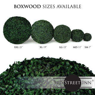 Boxwood Topiary Ball Assortment - 7", 11", 15"