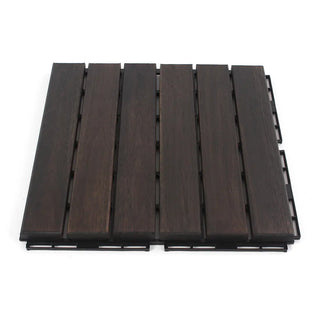 Ebony Straight Wood Deck Tiles