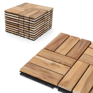 Teak Straight Deck Tiles