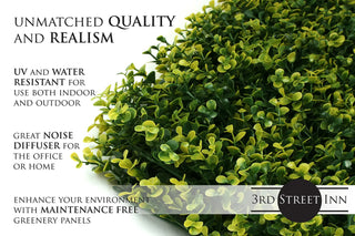 Golden Boxwood Greenery Panel