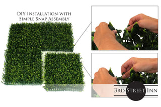 Golden Boxwood Greenery Panel