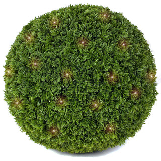 15" Large Cypress Lighted Topiary Ball