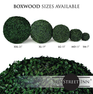 15" Large Boxwood Topiary Ball