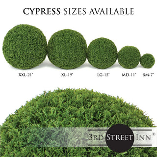 19" XL Cypress Lighted Topiary Ball
