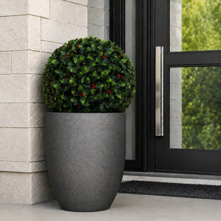 15" Large Holly Topiary Ball