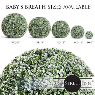 11" Medium Baby's Breath Topiary Ball