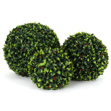 Load image into Gallery viewer, Holly Topiary Ball Assortment - 11&quot;, 15&quot;, 19&quot;
