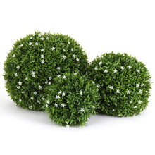 Load image into Gallery viewer, White Flower Topiary Ball Assortment - 7&quot;, 11&quot;, 15&quot;
