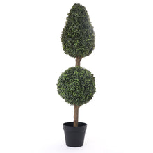 Load image into Gallery viewer, 4&#39; Artificial Boxwood Pinnacle Topiary Tree
