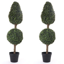 Load image into Gallery viewer, 4&#39; Artificial Boxwood Pinnacle Topiary Tree
