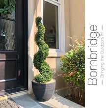 Load image into Gallery viewer, 4&#39; Artificial Boxwood Spiral Topiary Tree
