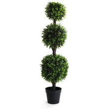 Load image into Gallery viewer, 4&#39; Artificial Wintergreen Topiary Tree
