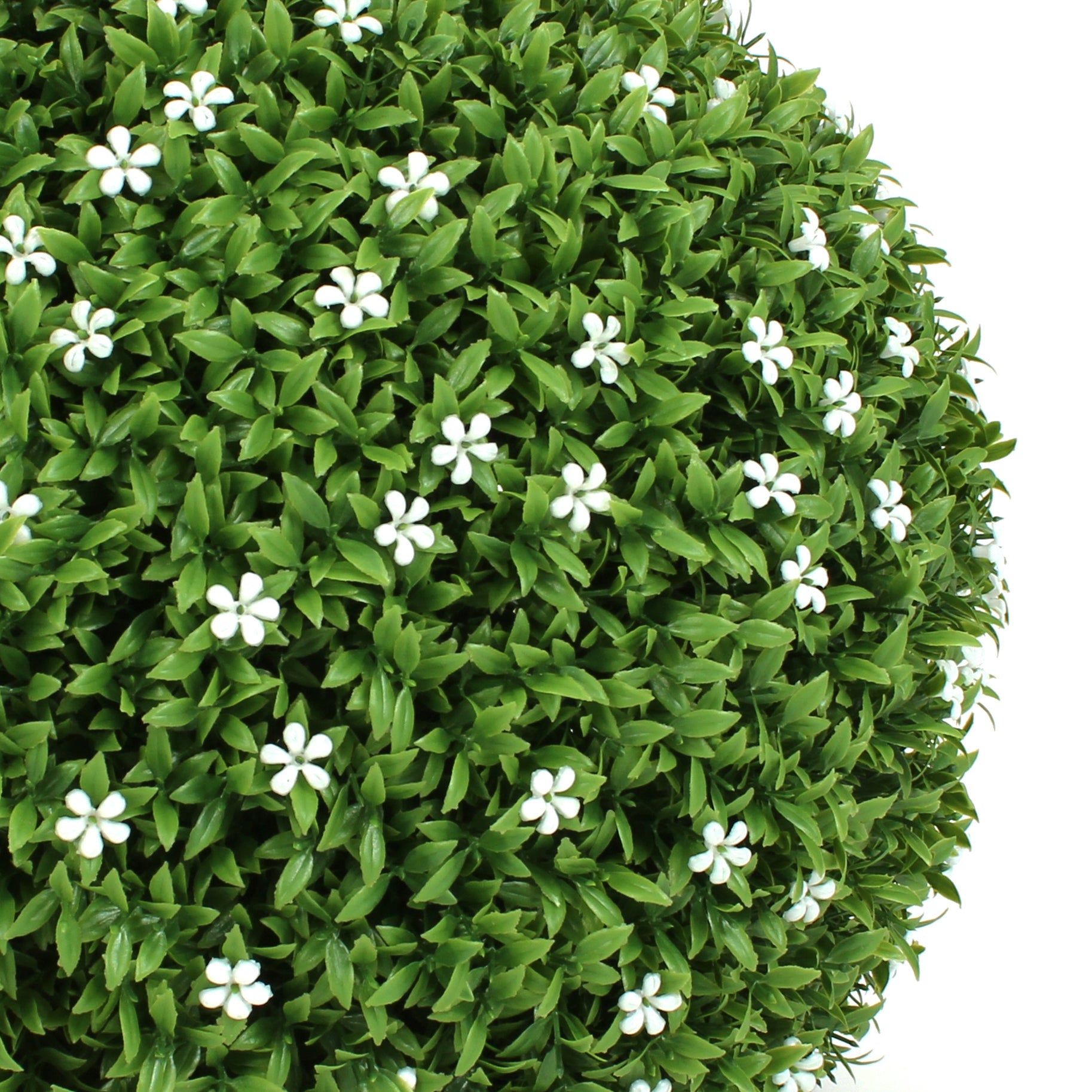 11 Medium White Flower Topiary Ball – 3rd Street Inn Greenery