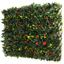 Load image into Gallery viewer, Red Rose Rattan Greenery Trellis
