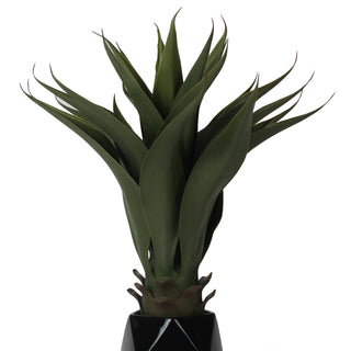 Artificial Agave - Black Planter