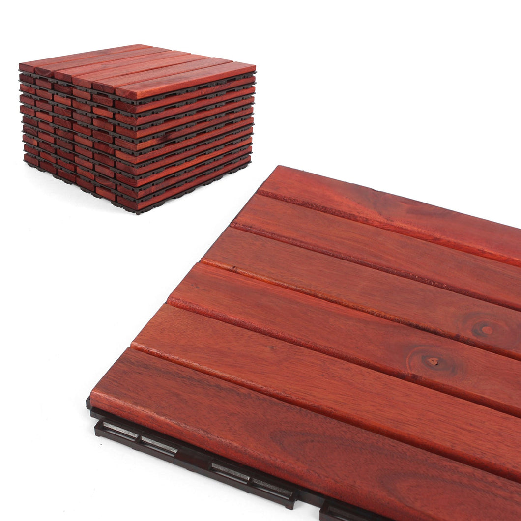 Clay Straight Wood Deck Tiles